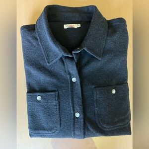 Faherty The Legend Shirt (Women's). Size S. Heathered Black Twill.